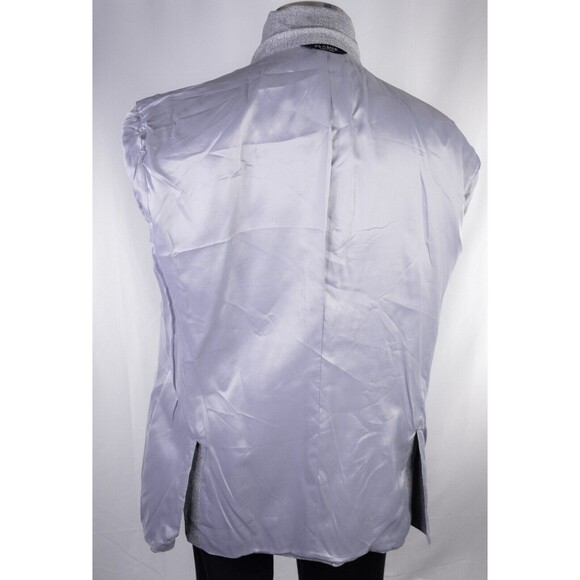 Jos. A. Bank Blazer Sport Coat Jacket Linen Wool 46R Crosshatch Gray 2-Button - Picture 13 of 15